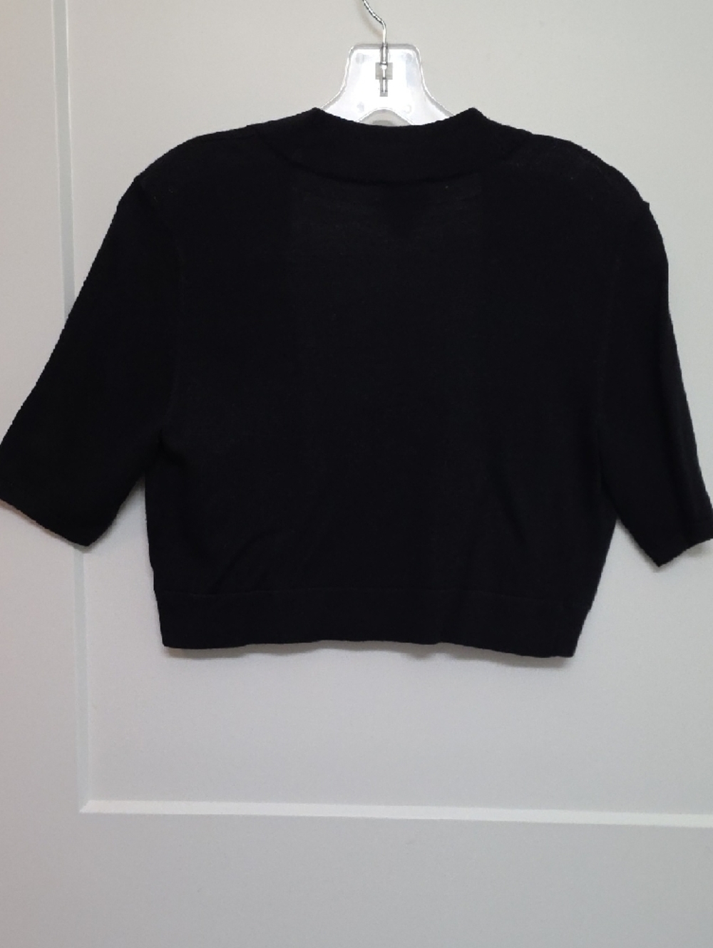 Talbots Black Cropped Open-Front Shrug - Picture 9 of 9